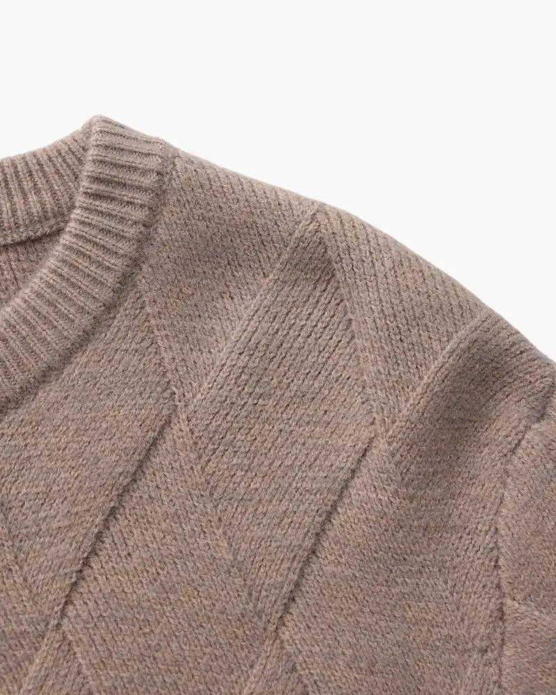 Diamond Knit Crew Neck Jumper