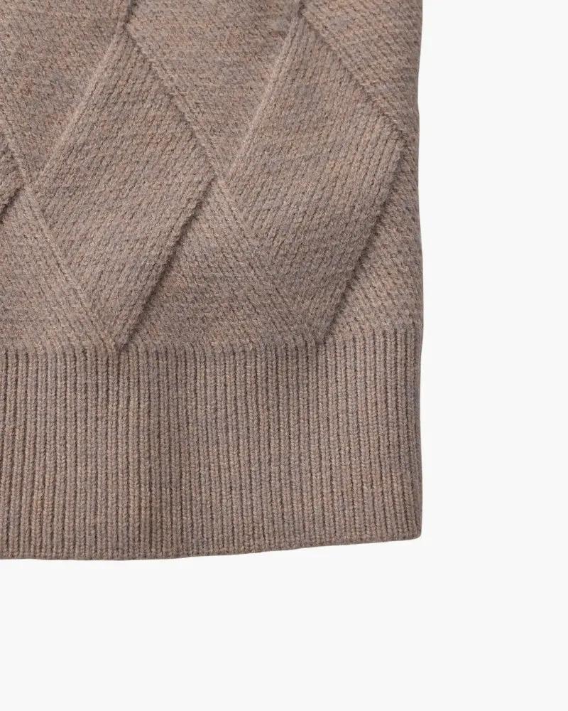 Diamond Knit Crew Neck Jumper