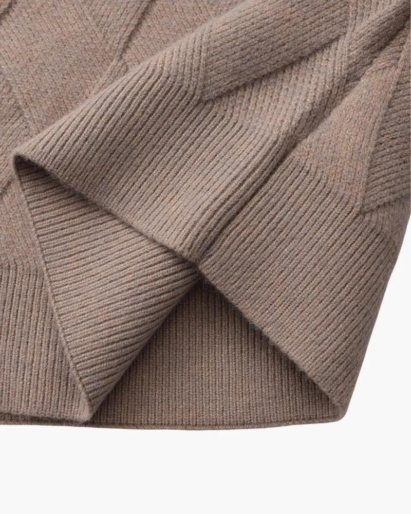 Diamond Knit Crew Neck Jumper