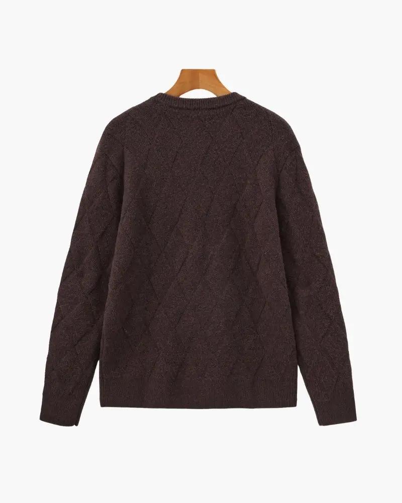 Diamond Knit Crew Neck Jumper