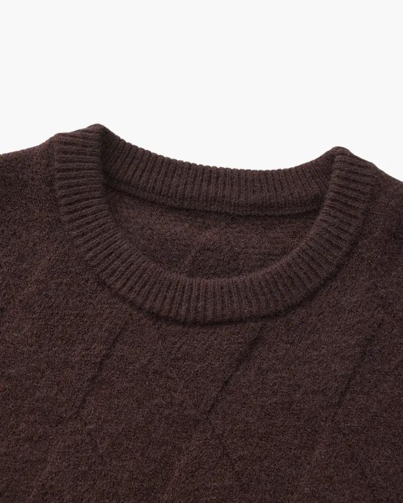 Diamond Knit Crew Neck Jumper