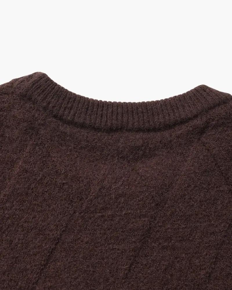 Diamond Knit Crew Neck Jumper