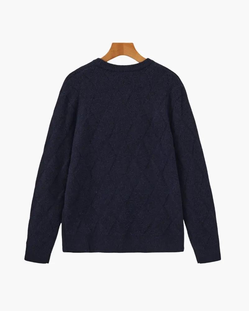Diamond Knit Crew Neck Jumper