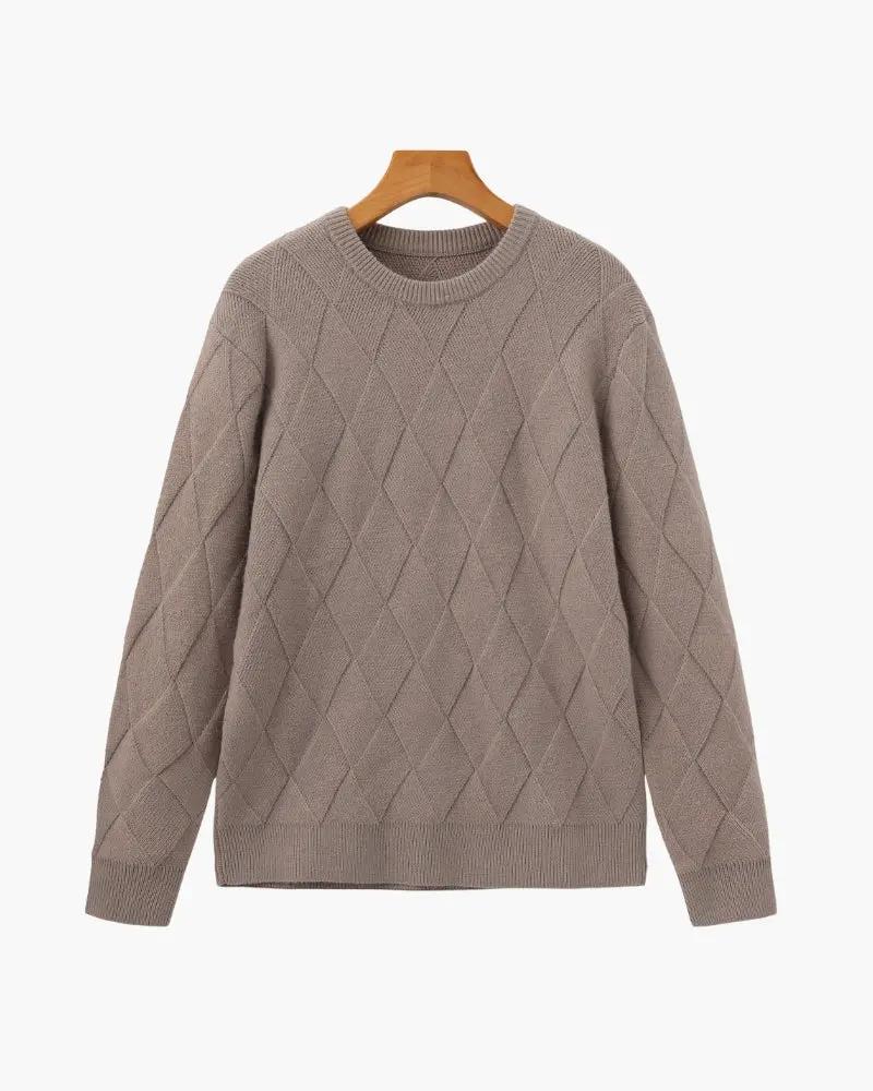 Diamond Knit Crew Neck Jumper