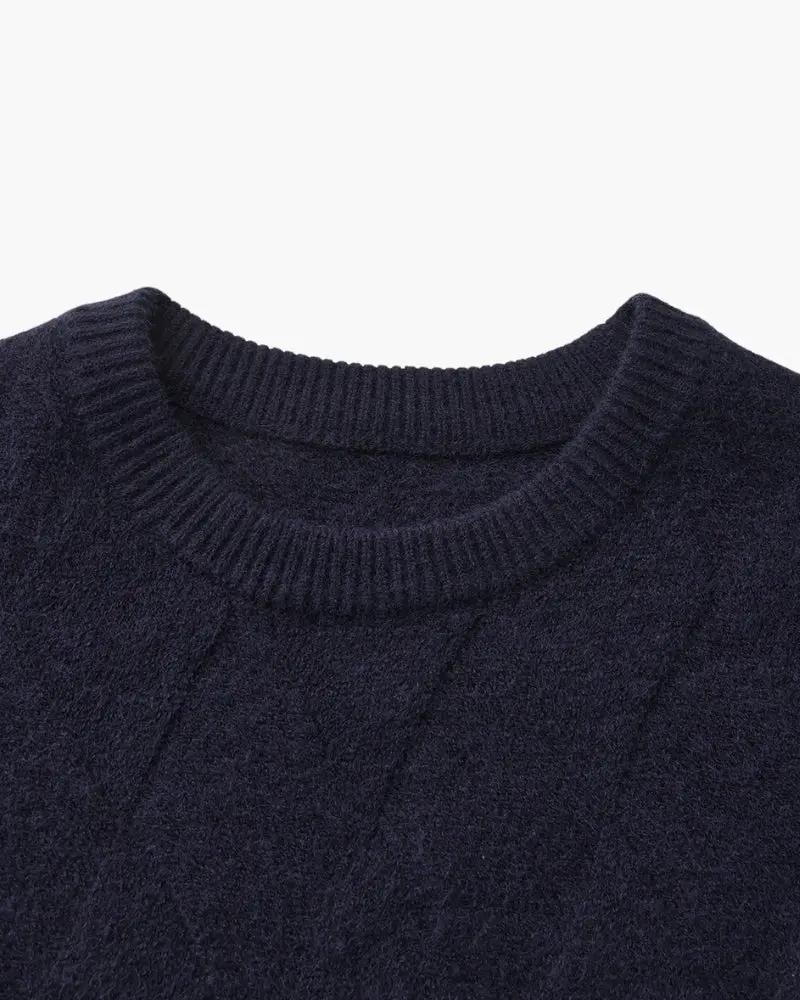 Diamond Knit Crew Neck Jumper