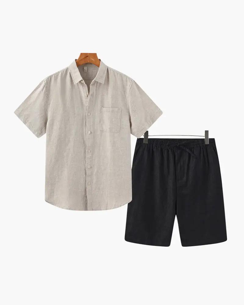 Old Money Linen Set Shorts