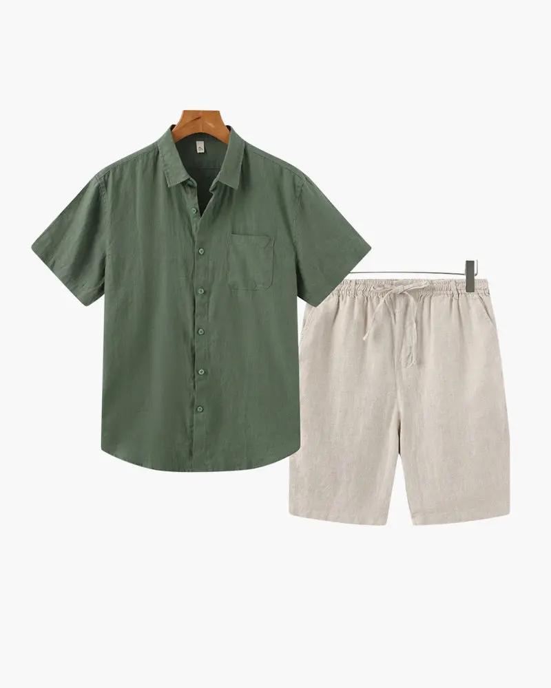 Old Money Linen Set Shorts