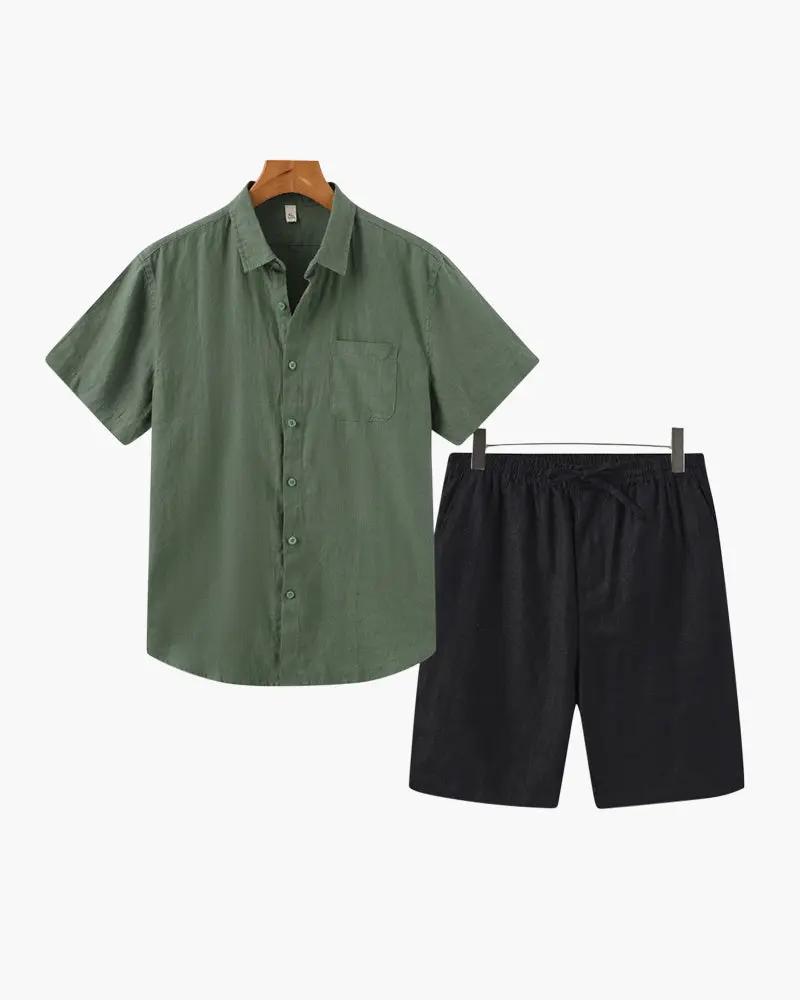 Old Money Linen Set Shorts