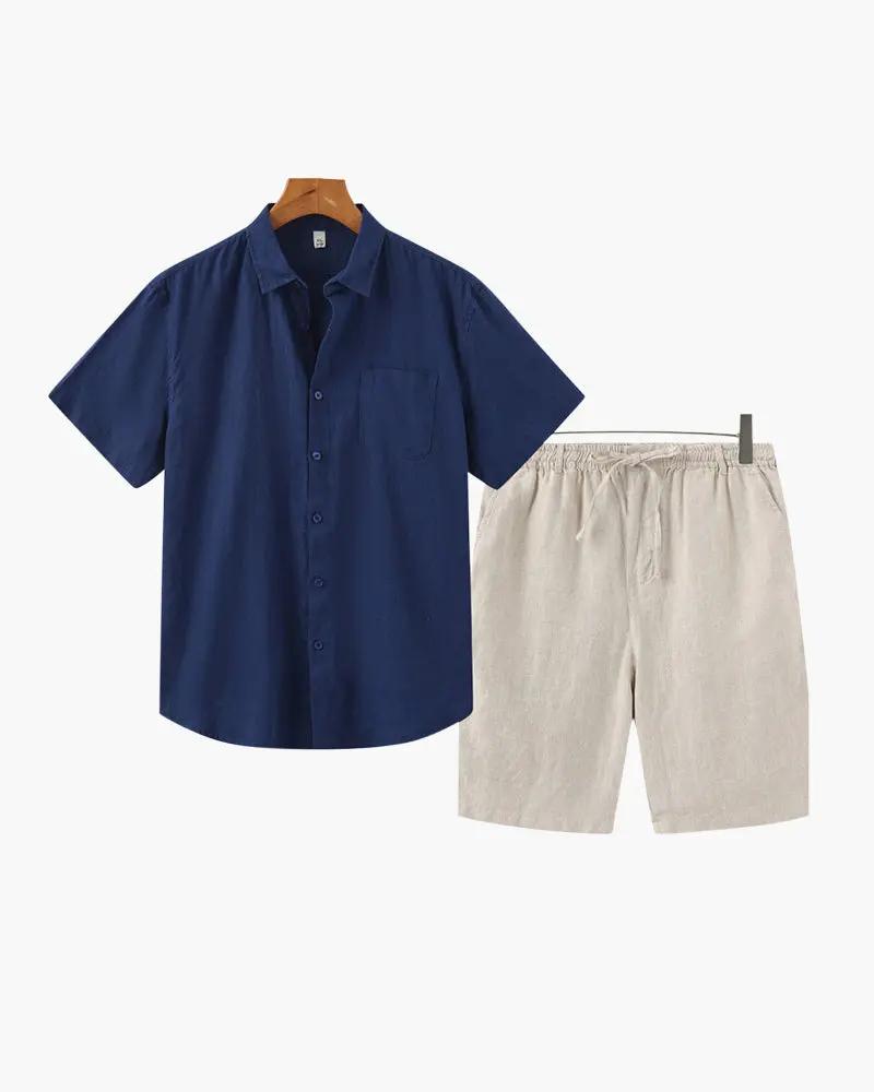 Old Money Linen Set Shorts