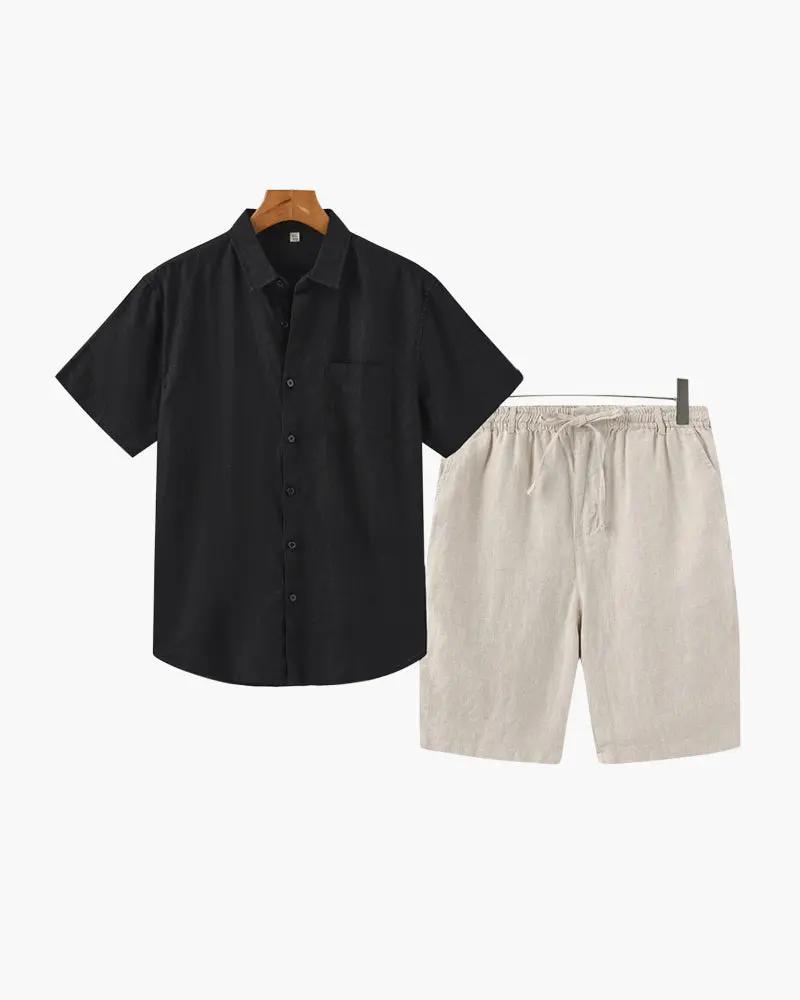 Old Money Linen Set Shorts