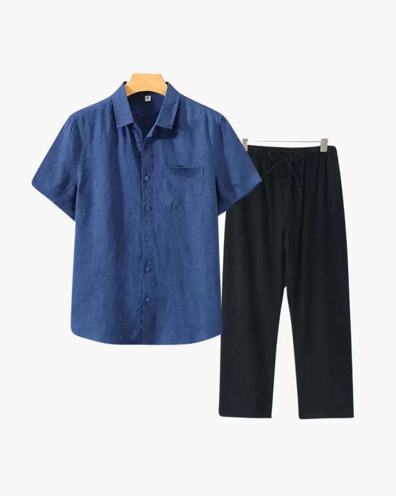 Old Money Linen Set Short Sleeve