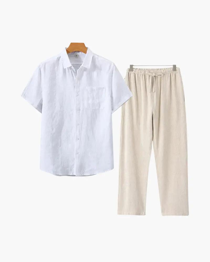 Old Money Linen Set Short Sleeve