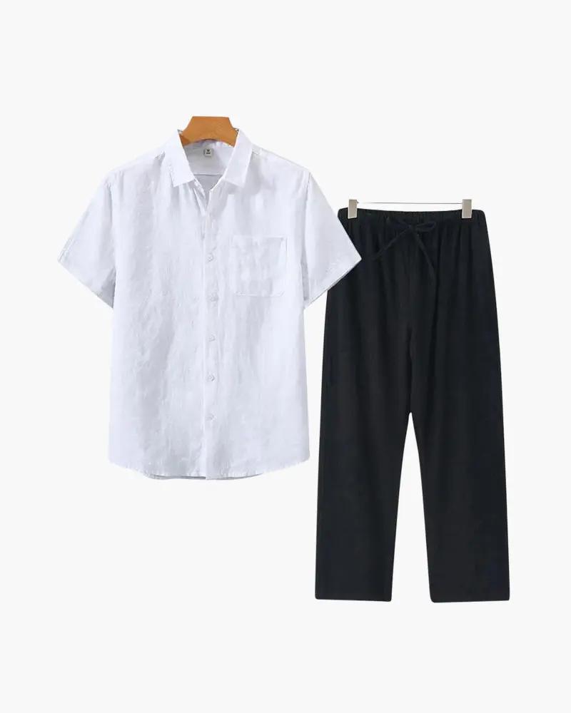 Old Money Linen Set Short Sleeve