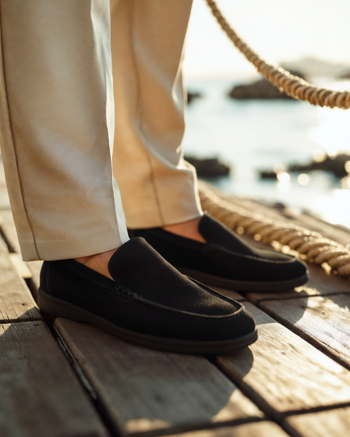 Premium Suede Loafers Black Soles