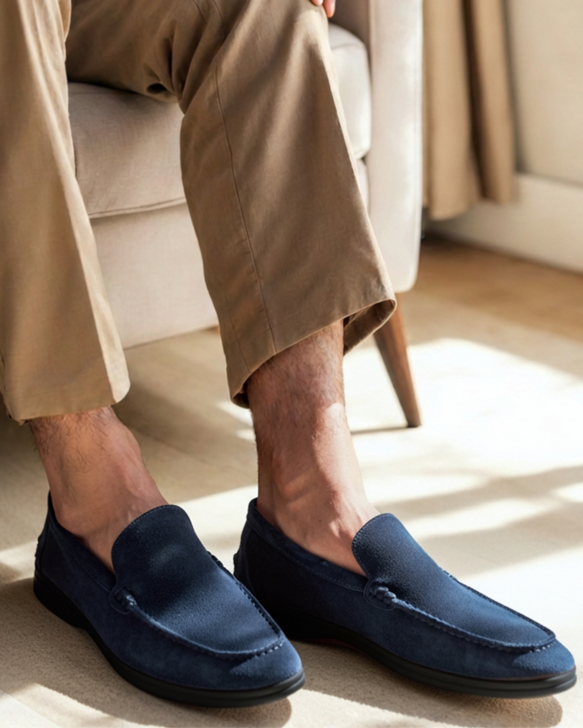Premium Suede Loafers Black Soles